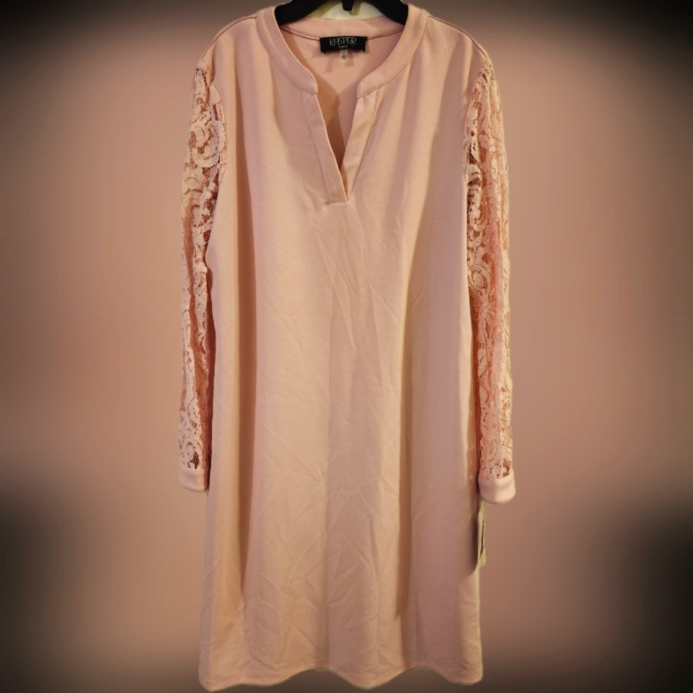 Lace Sleeved Midi Dress